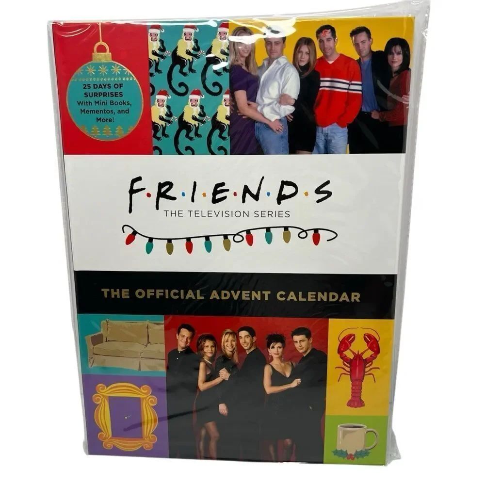 New FRIENDS Advent Holiday Calendar by Insight Editions 12.8"W x 12.9"H x 1.1"D